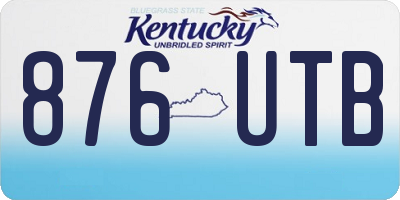 KY license plate 876UTB