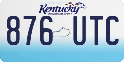 KY license plate 876UTC