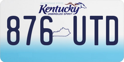 KY license plate 876UTD