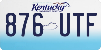 KY license plate 876UTF