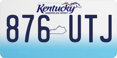 KY license plate 876UTJ