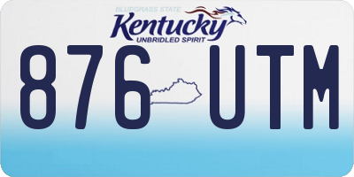 KY license plate 876UTM