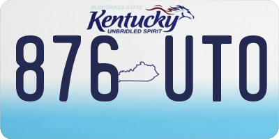 KY license plate 876UTO
