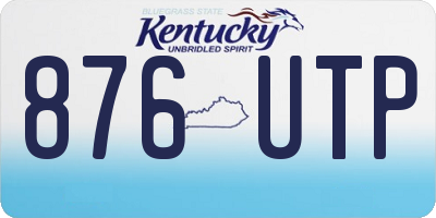 KY license plate 876UTP