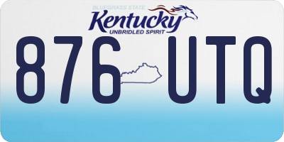 KY license plate 876UTQ