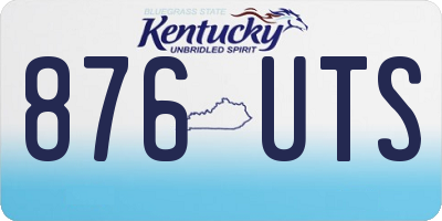 KY license plate 876UTS