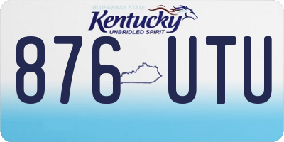KY license plate 876UTU