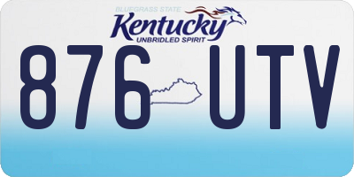 KY license plate 876UTV