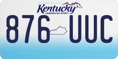 KY license plate 876UUC