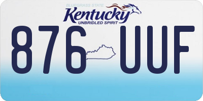KY license plate 876UUF