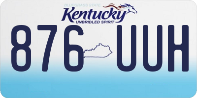KY license plate 876UUH