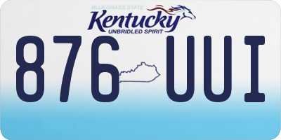 KY license plate 876UUI
