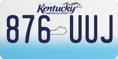 KY license plate 876UUJ