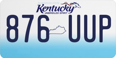 KY license plate 876UUP