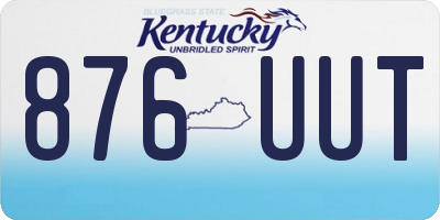 KY license plate 876UUT