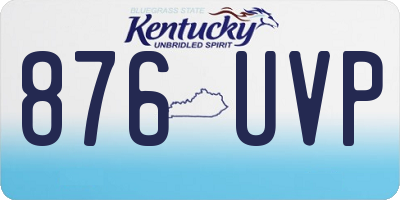 KY license plate 876UVP
