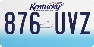 KY license plate 876UVZ