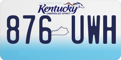 KY license plate 876UWH