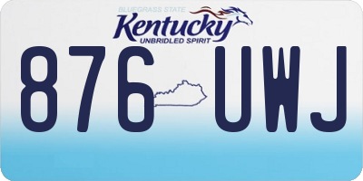 KY license plate 876UWJ