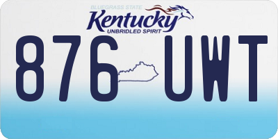 KY license plate 876UWT