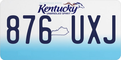 KY license plate 876UXJ