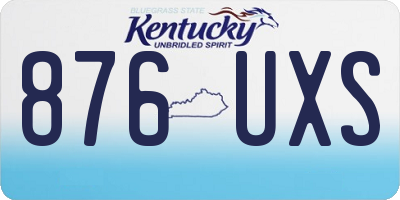 KY license plate 876UXS