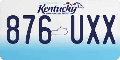 KY license plate 876UXX