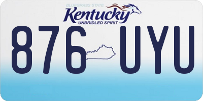 KY license plate 876UYU