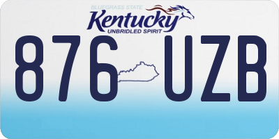 KY license plate 876UZB