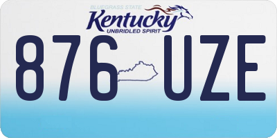 KY license plate 876UZE