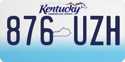 KY license plate 876UZH