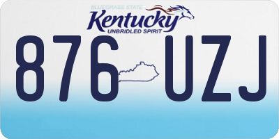 KY license plate 876UZJ