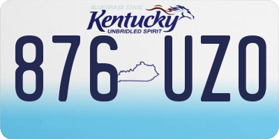 KY license plate 876UZO