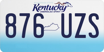 KY license plate 876UZS