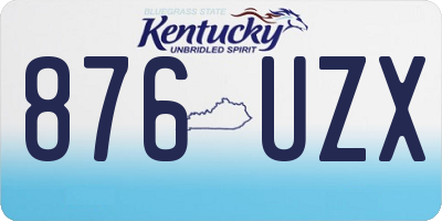 KY license plate 876UZX