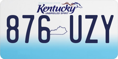 KY license plate 876UZY
