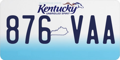 KY license plate 876VAA