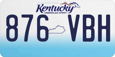 KY license plate 876VBH