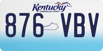 KY license plate 876VBV