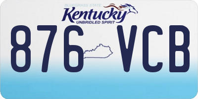 KY license plate 876VCB