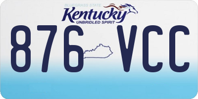 KY license plate 876VCC