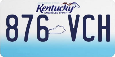 KY license plate 876VCH