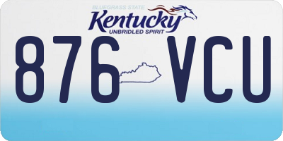 KY license plate 876VCU