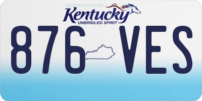 KY license plate 876VES