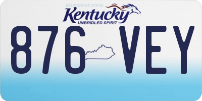 KY license plate 876VEY