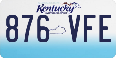 KY license plate 876VFE
