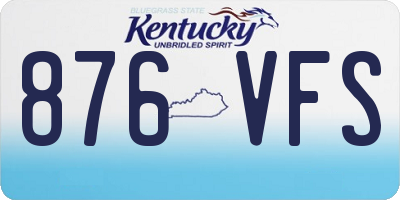 KY license plate 876VFS