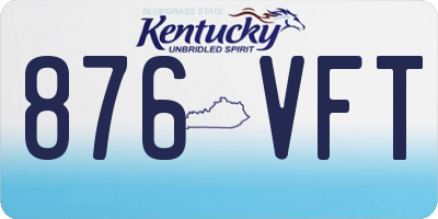 KY license plate 876VFT