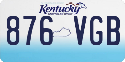 KY license plate 876VGB