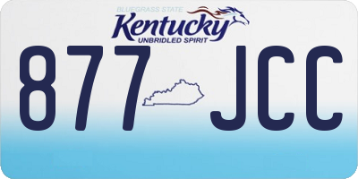 KY license plate 877JCC